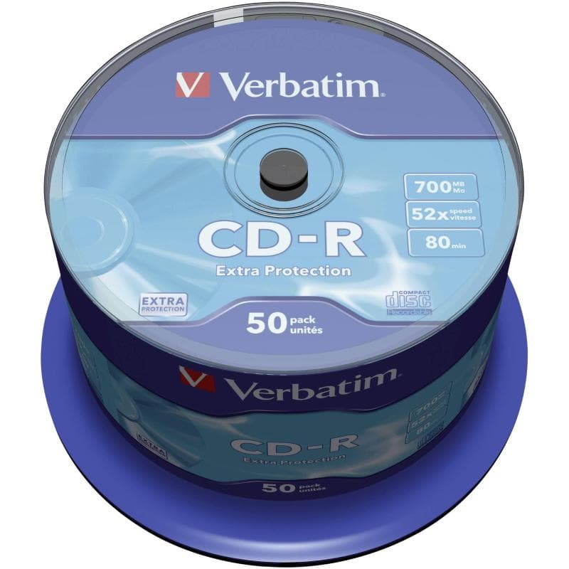 CD-R 700MB 52x Cake 50pz VERBATIM Extra Protection