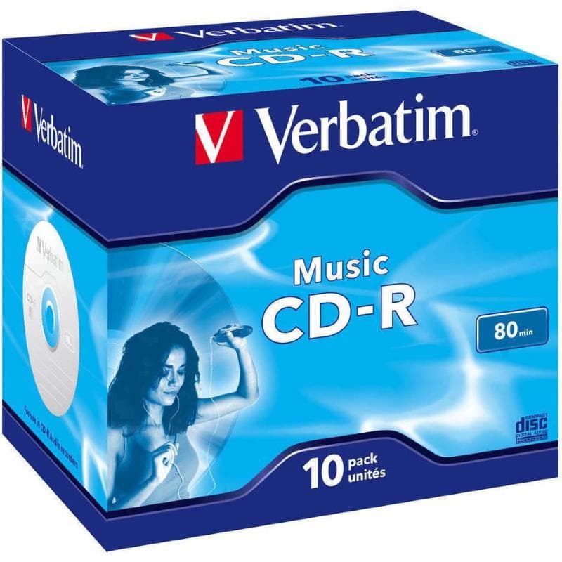 CD-R AUDIO 80min Jewel 10pz VERBATIM Music