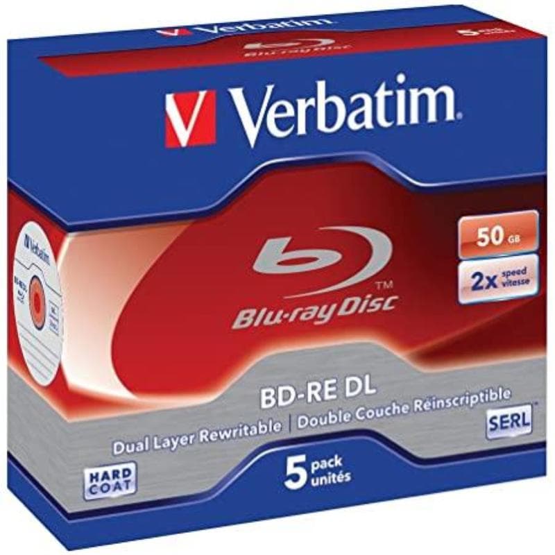 BD-RE DL 50GB 2x Jewel 5pz VERBATIM SERL ReWritable
