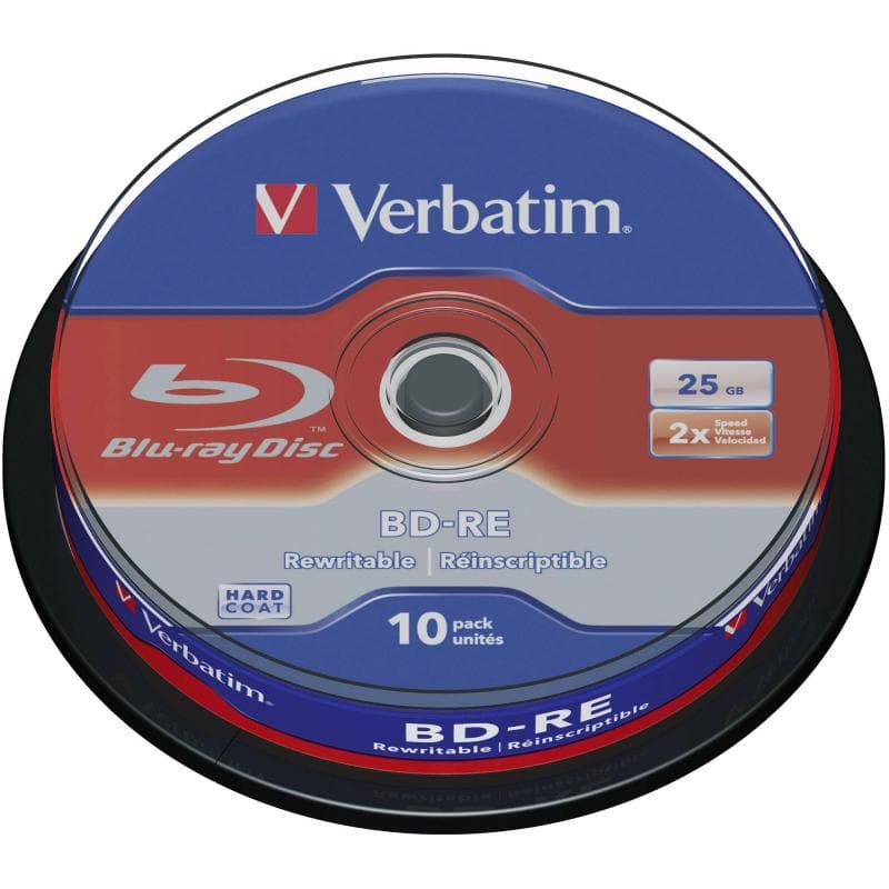 BD-RE SL 25GB 2x Cake 10pz VERBATIM ReWritable