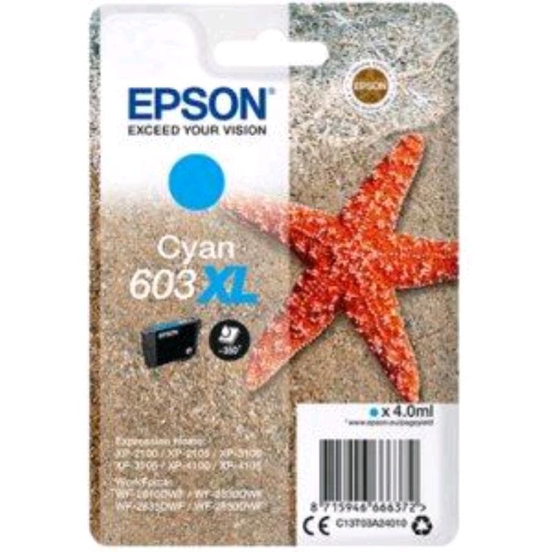 EPSON CARTUCCIA 603XL CIANO 4ml ORIGINALE - STELLA MARINA