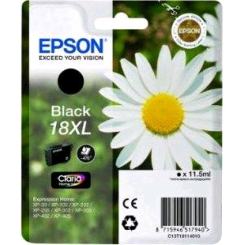 EPSON CARTUCCIA 18XL NERO 11ml ORIGINALE - MARGHERITA