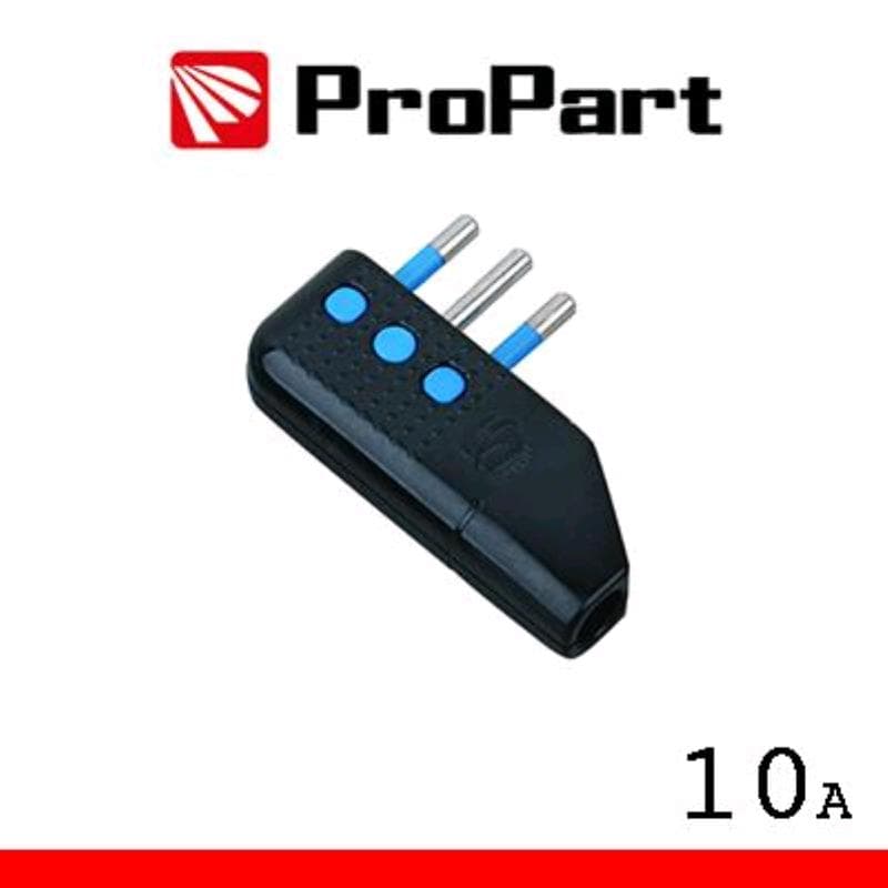 Spina 10A 2P+T uscita cavo 90� nera polybag - MINIMO 20pz