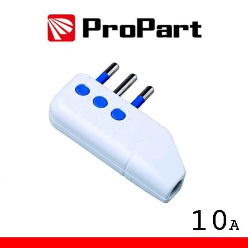 Spina 10A 2P+T uscita cavo 90� polybag - MINIMO 20pz