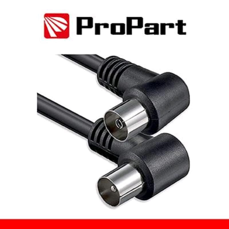 Cavo antenna TV IEC 2.5M SP-PR 90� NERO