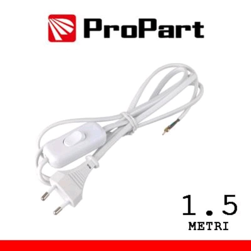 Cavetto con interruttore 1.5m spina10A 2 poli polybag