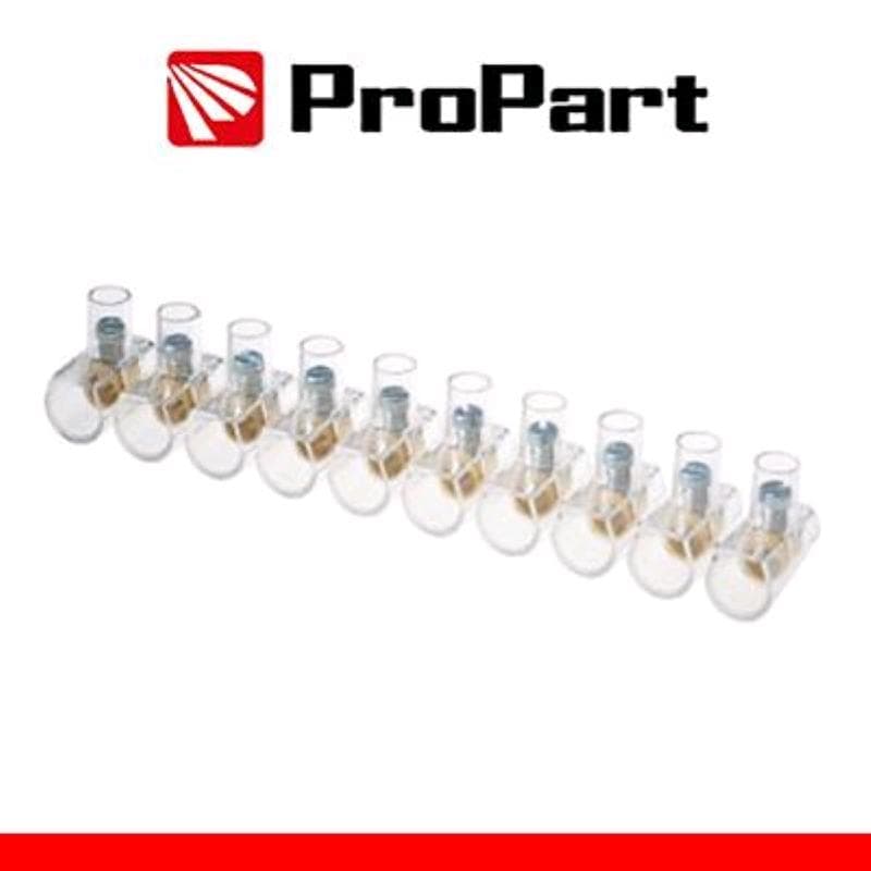 Morsetti volanti trasparenti 10 poli 10 mm2 500V stecca10pz