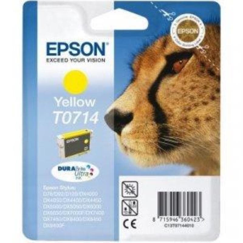 EPSON CARTUCCIA T0714 GIALLO 5ml ORIGINALE - GHEPARDO