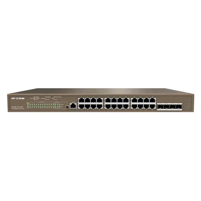 IP-COM Switch PoE L3 Managed 24 porte Gbit + 4 SFP G5328P-24-410W