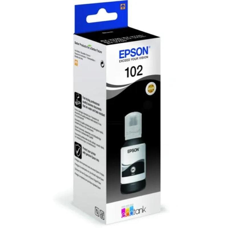 EPSON FLACONE 102 NERO 127ml ORIGINALE