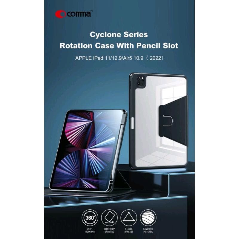 Cover Apple iPad 10 10.9 2022 con rotazione e supporto Viola
