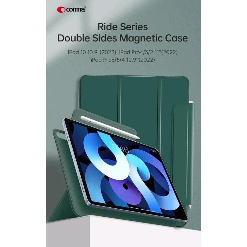 Cover Rider Apple iPad 10 10.9 2022 con rotazione e supp Blu