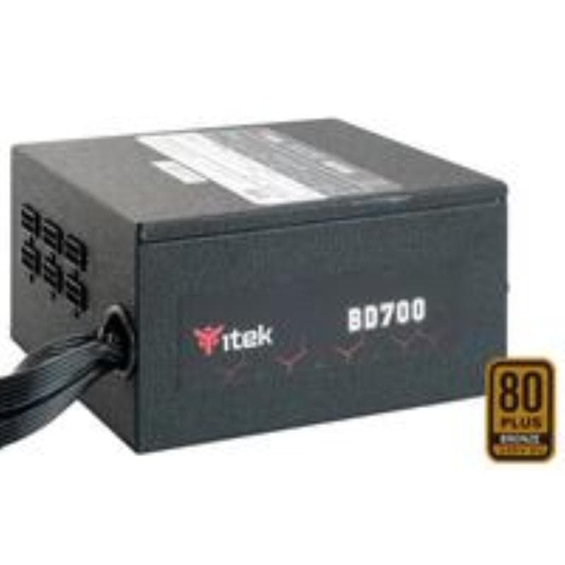 iTek Alimentatore 700W BD700 80Plus EU Bronze PFC Attivo, Ventola HDB 12cm, DC to DC, Semi Modulare