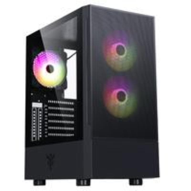 iTEK Case SIISBE 3.0 - Gaming Middle Tower, 3x12cm ARGB fan, USB3, Side Panel Temp Glass with hinge
