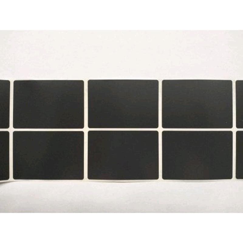 ROTOLO da 3500 ETICHETTE ADESIVE NERE  63mm x 43mm