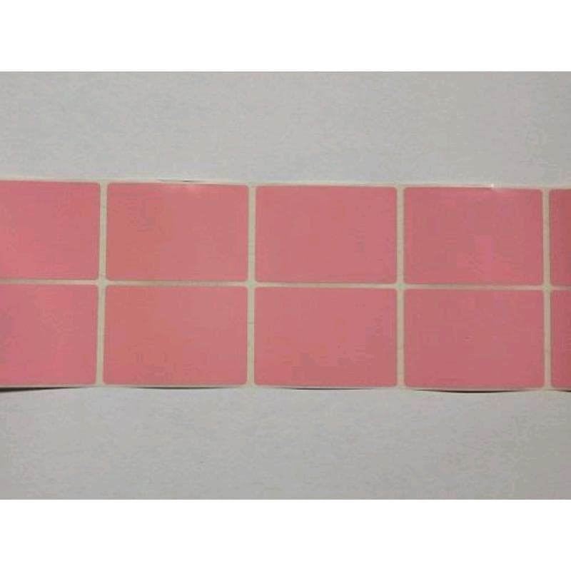 ROTOLO da 3500 ETICHETTE ADESIVE ROSA  63mm x 43mm