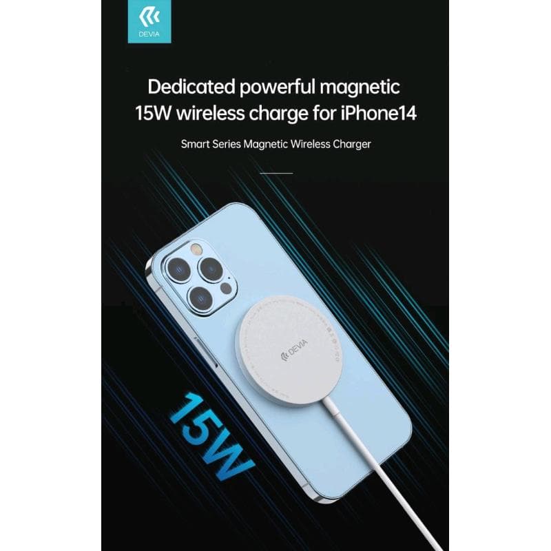 Caricatore Magnetico Mag-Safe Apple IPhone 3A. 15W. Qi