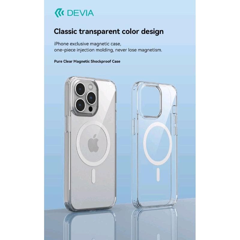 Cover trasparente magnetica carica wireless Apple iPhone 15 Pro Max