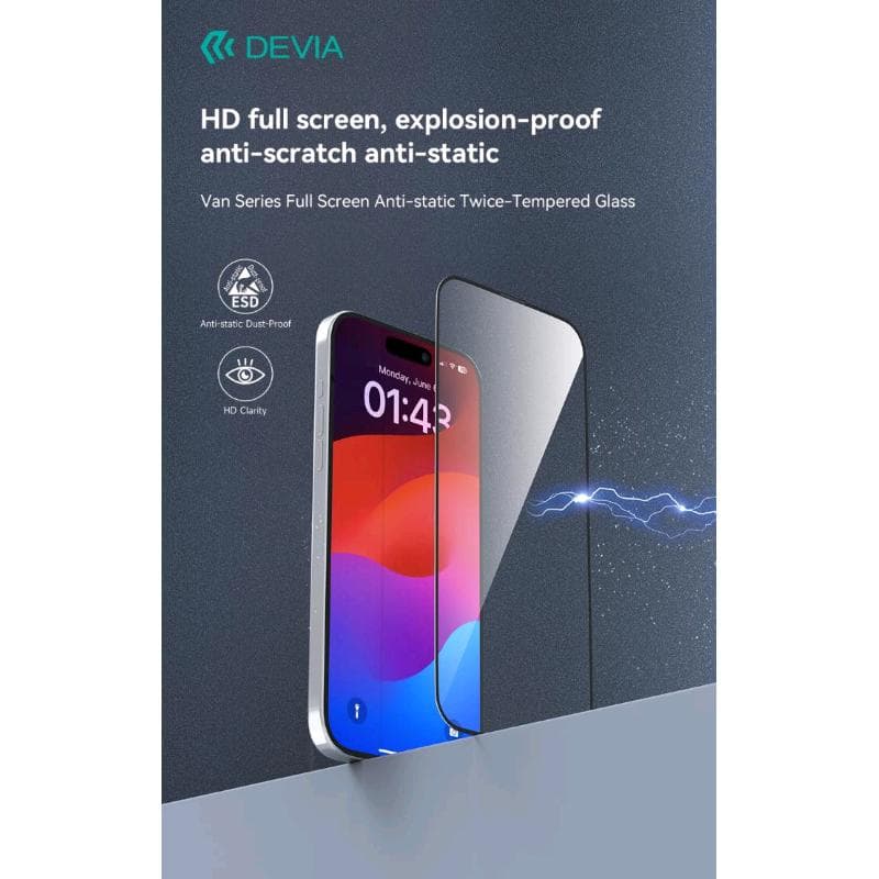 Pellicola vetro temperato Full 3D Apple iPhone 15 Plus