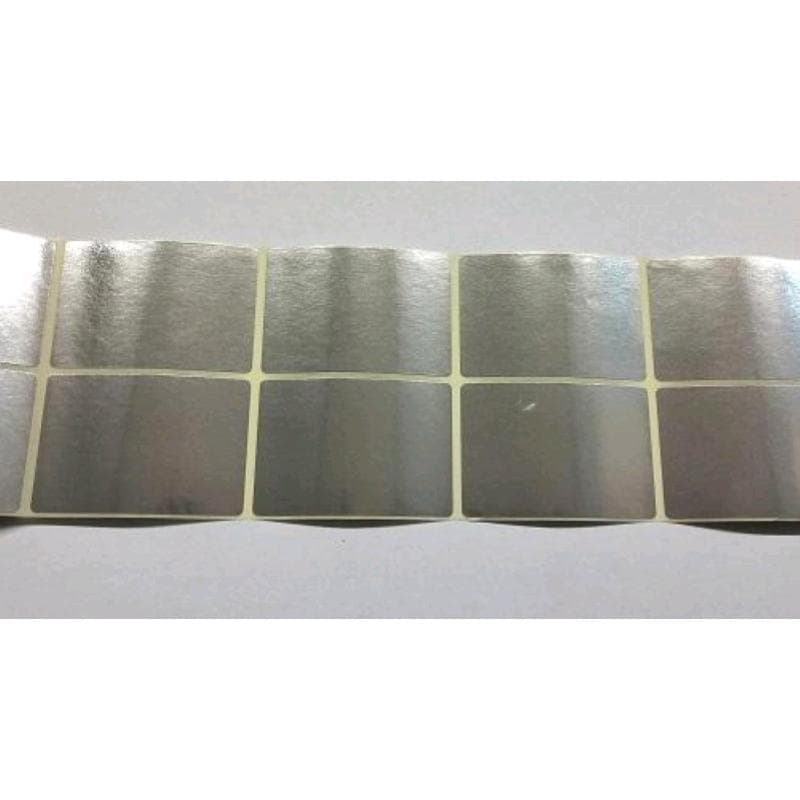 ROTOLO da 3500 ETICHETTE ADESIVE ARGENTO  63mm x 43mm