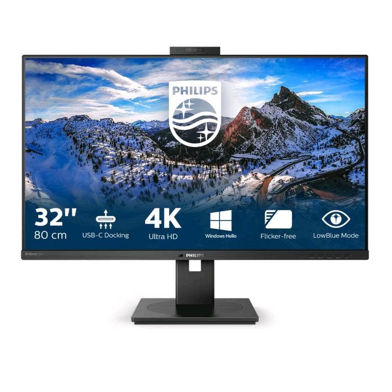 PHILIPS MONITOR 32" IPS 4K WEBCAM MIC. HDMI DP 329P1H/00 USB C 3.1 PIVOT REG ALTE