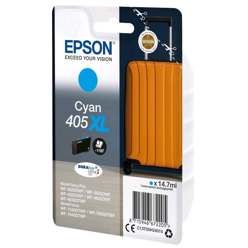 EPSON CARTUCCIA 405XL CIANO 14ml ORIGINALE - VALIGIA