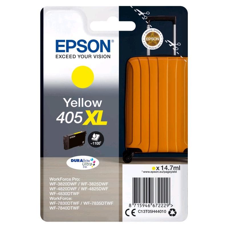 EPSON CARTUCCIA 405XL GIALLO 14ml ORIGINALE - VALIGIA