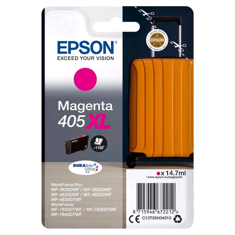 EPSON CARTUCCIA 405XL MAGENTA 14ml ORIGINALE - VALIGIA