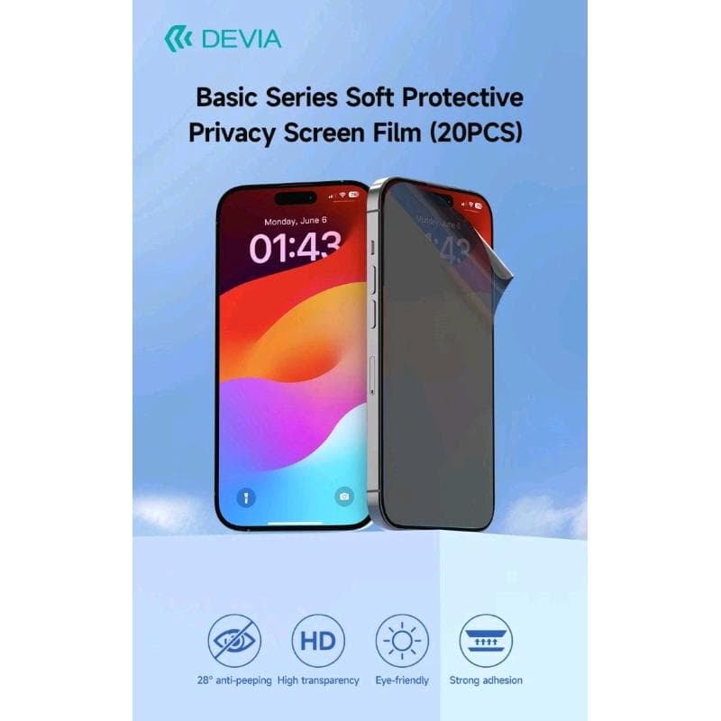 Pellicola Privacy Anti Shock e Graffi Serie Basic Soft - ORDINE 20PZ