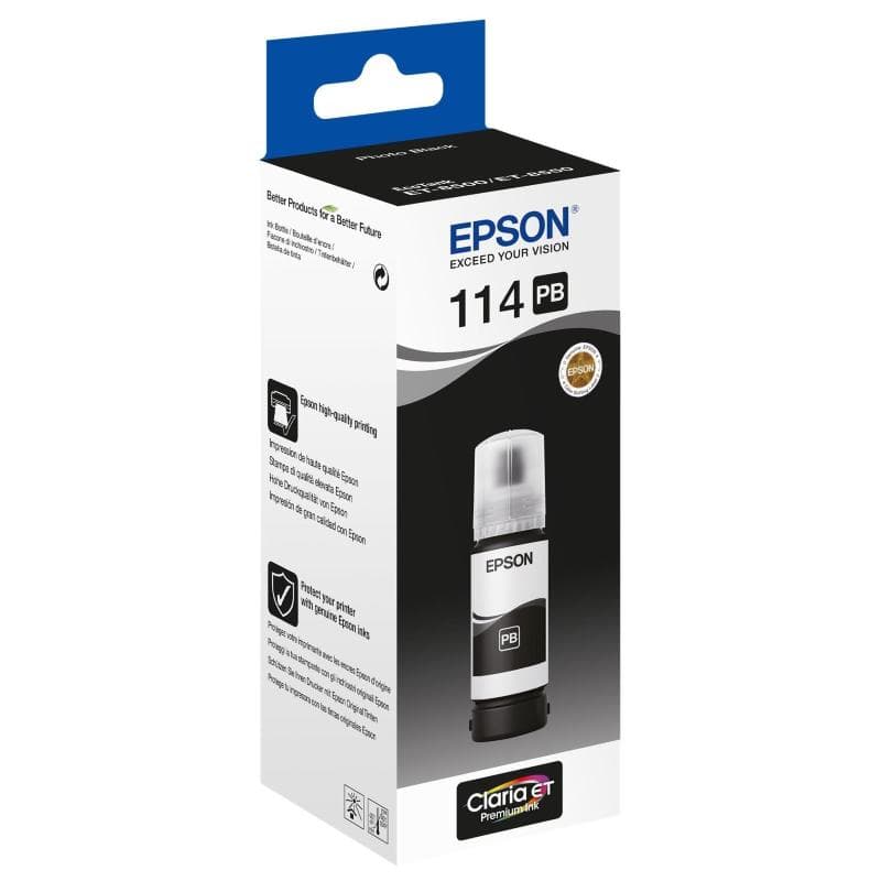 EPSON FLACONE 114 NERO FOTO 70ml ORIGINALE