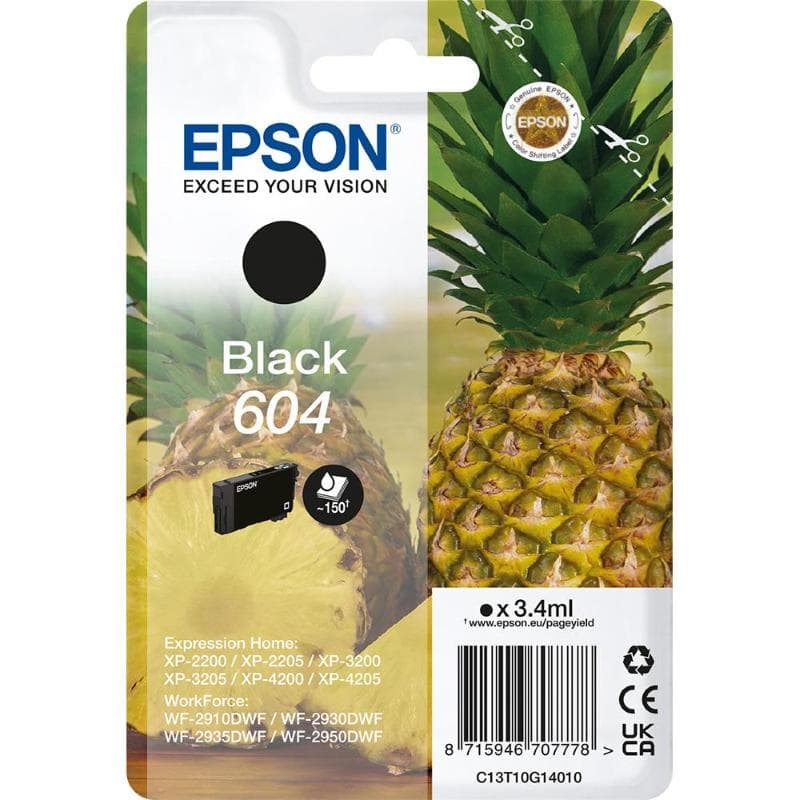 EPSON CARTUCCIA 604 NERO 3ml ORIGINALE ANANAS