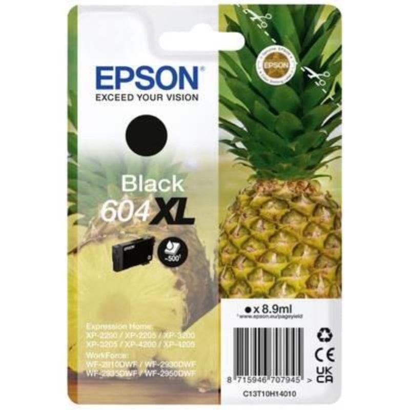 EPSON CARTUCCIA 604XL NERO 8ml ORIGINALE - ANANAS