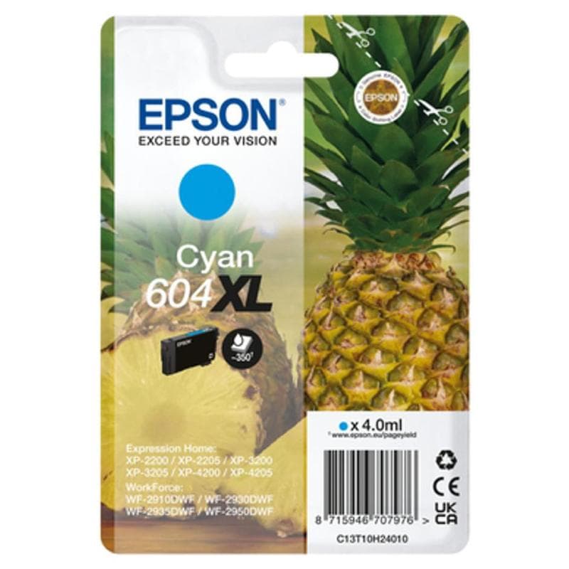EPSON CARTUCCIA 604XL CIANO 4ml ORIGINALE ANANAS