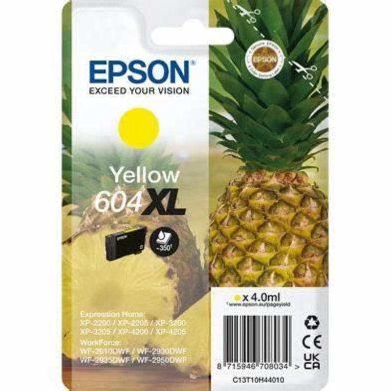 EPSON CARTUCCIA 604XL GIALLO 4ml ORIGINALE ANANAS