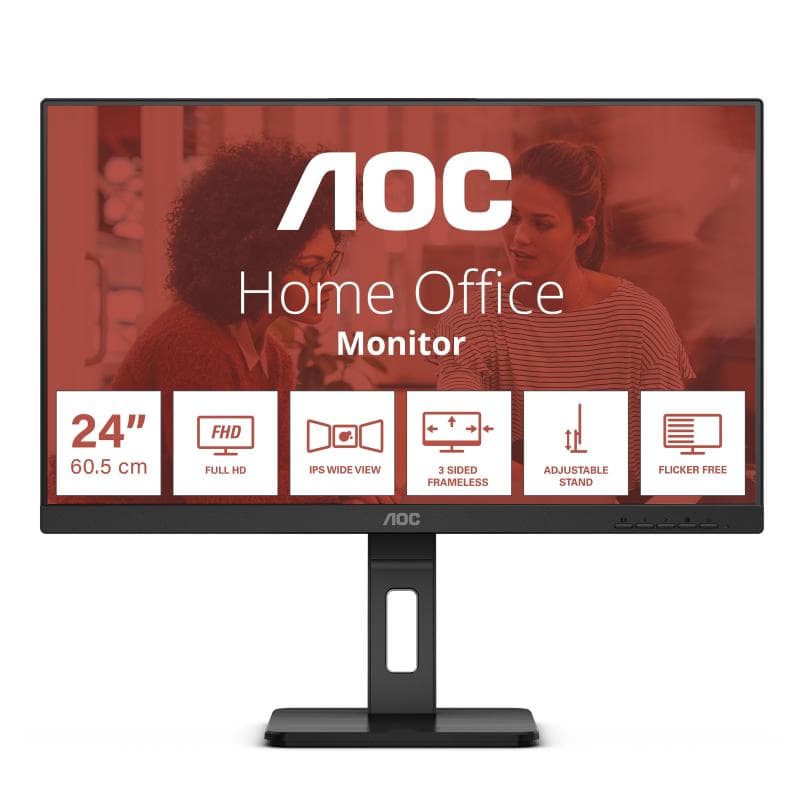 AOC MONITOR 23,8" LED IPS FHD 16:9 4MS 300 CDM, PIVOT, DP/HDMI, MULTIMEDIALE