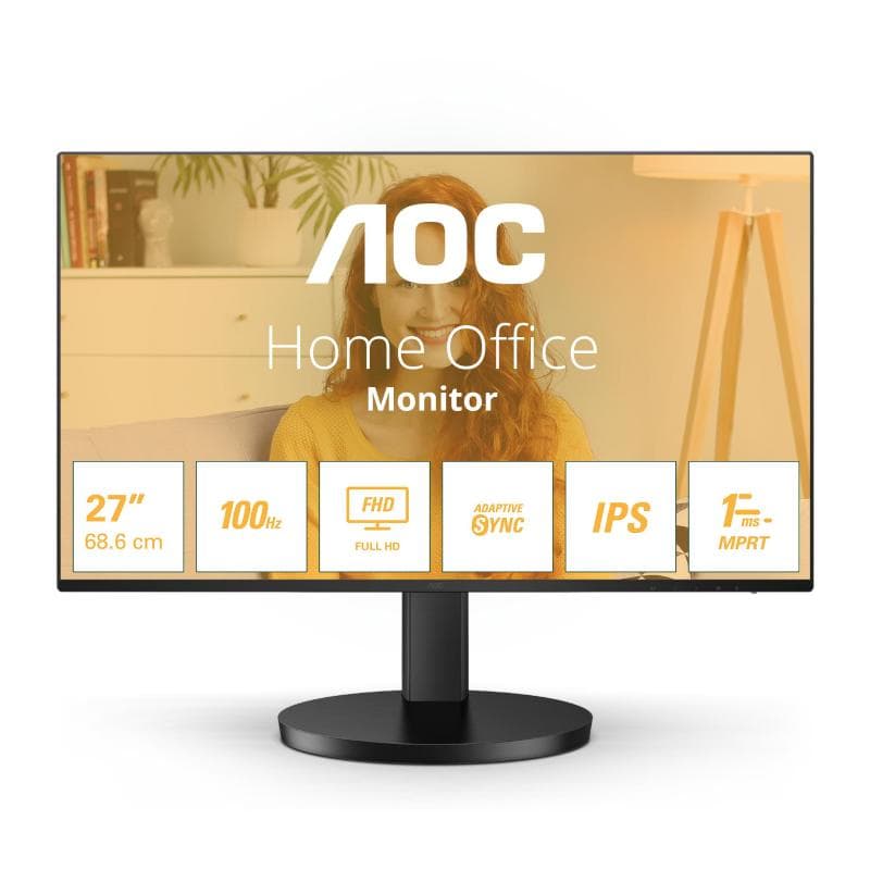 AOC MONITOR 27" LED IPS FHD 16:9 4MS 250 CDM, 100HZ, VGA/HDMI, MULTIMEDIALE