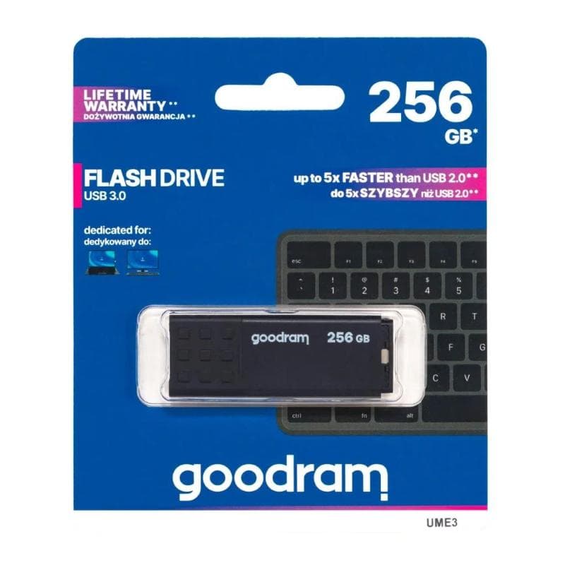 PEN DRIVE 256GB GOODRAM USB 3.2 UME3 ARANCIO con CAP 60R/20W