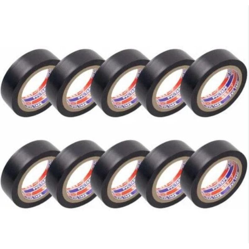 Propart Nastro adesivo PVC elettricista nero 10m - 10pz