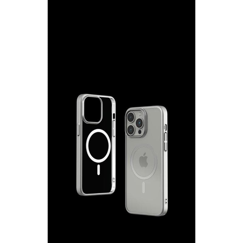 Cover Magnetica Glimmer con Apple Magsafe iPhone 15 Pro Silver