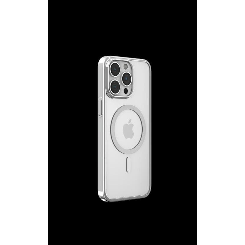 Cover Magnetica Glimmer con Apple Magsafe iPhone 15 Plus Silver