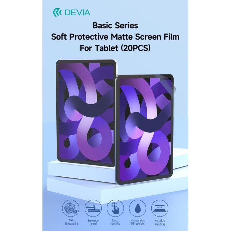 Devia Pellicola protettiva opaca Anti Impronte serie Basic per tablet Max 11'' - MINIMO 20pz