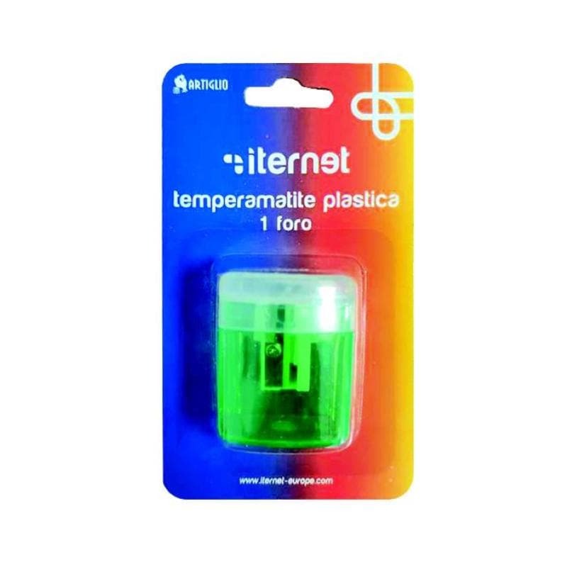 Temperamatite plastica 1 foro multicolore 24pz / scatola