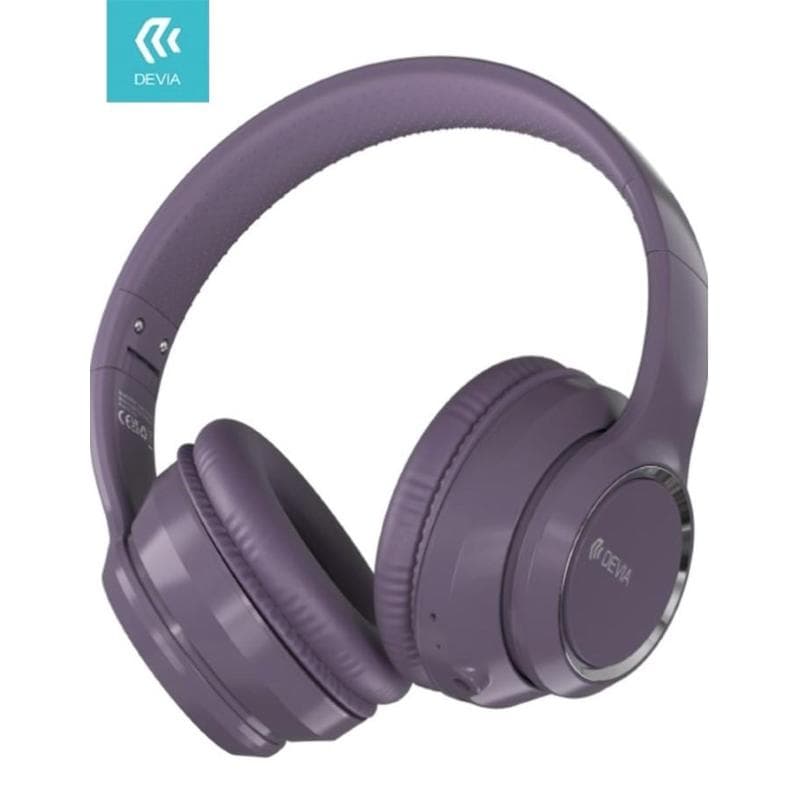 Devia Cuffia wireless V2 EM039 bluetooth V. 5.2 ricaricabile Viola