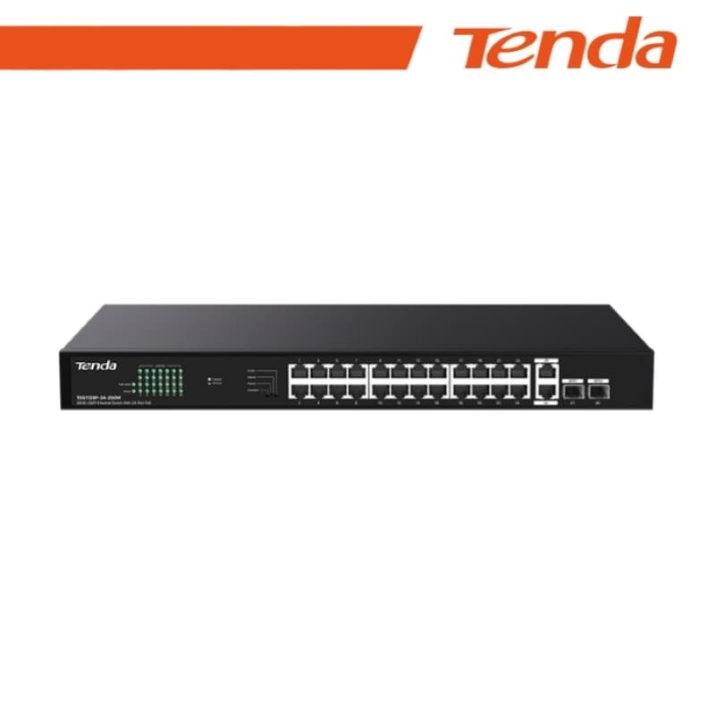 Tenda 26GE+2SFP Ethernet Switch With 24-Port PoE