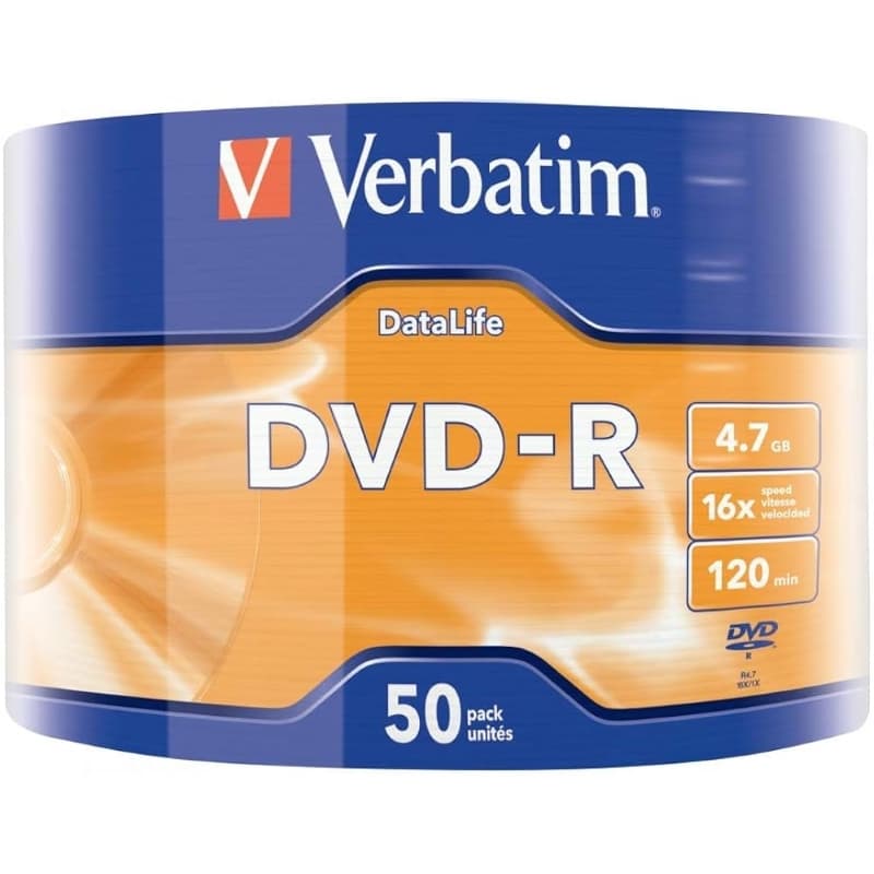 DVD-R 4.7GB 16x Shrink 50pz VERBATIM Data Life