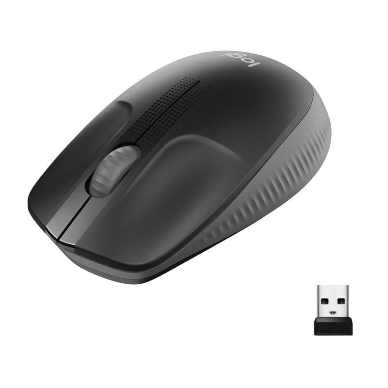 LOGITECH MOUSE M190 WIRELESS FULL-SIZE, OTTICO, USB, ANTRACITE
