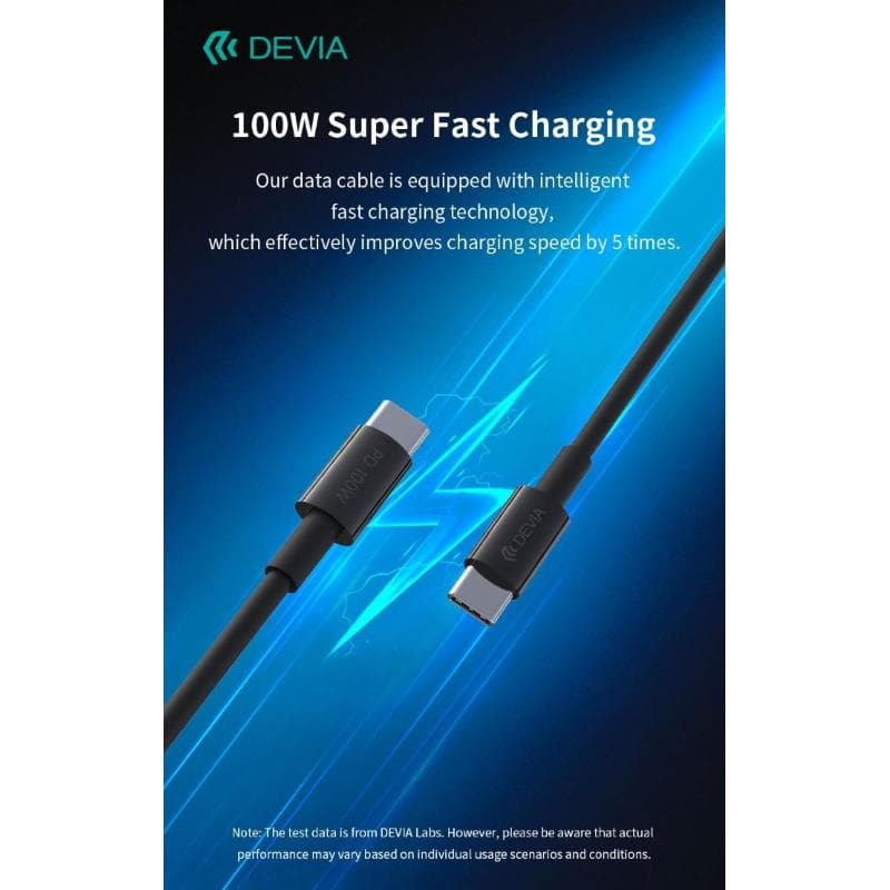 Devia Cavo Smart Series 100W C a C PD Carica rapida (5A, 1,5 M)
