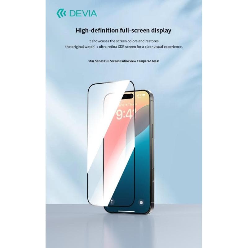 Devia Pellicola in vetro temperato full screen per iPhone 16 Pro