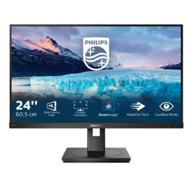 PHILIPS MONITOR 23,8" LED IPS 16:9 FHD VGA/DVI/DP/HDMI PIVOT MULTIMEDIALE
