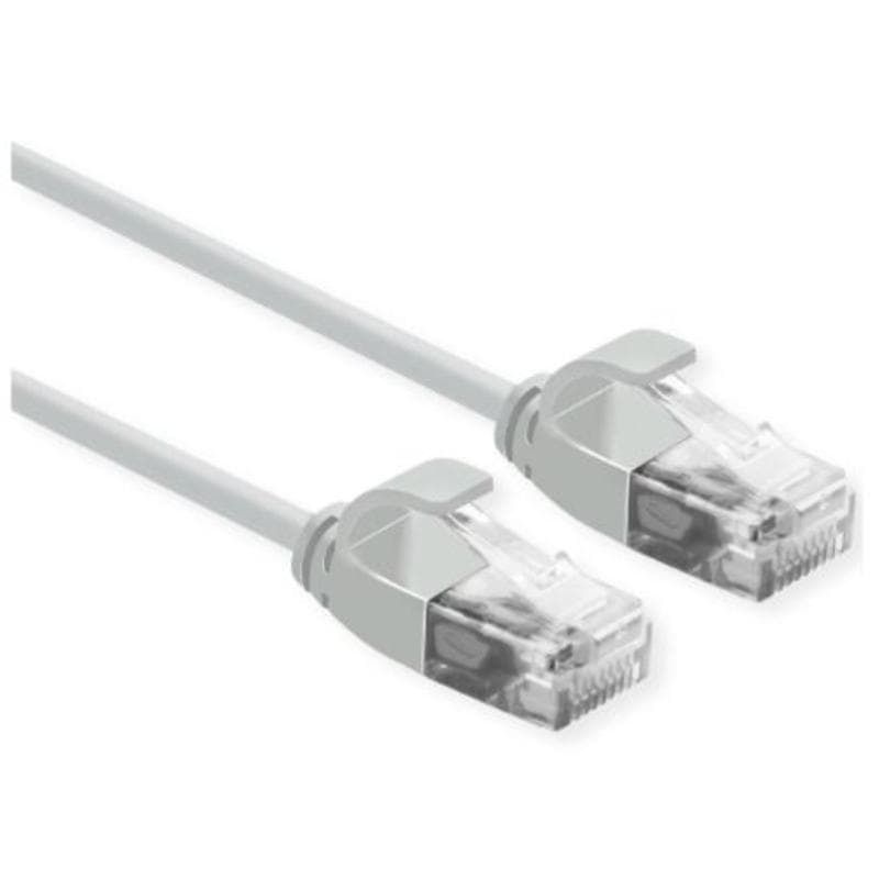 ROLINE UTP DATA CENTER PATCHCORD CAT.6A/CLASS EA, LSOH, SLIM, GREY, 0.3M